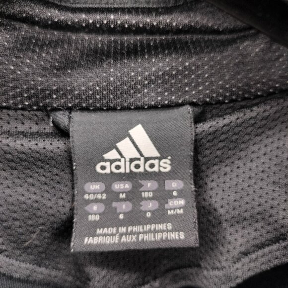 Adidas Juventus Track Jacket Full Zip Black White 3 Stripe ClimaCool Men's M - Picture 7 of 10